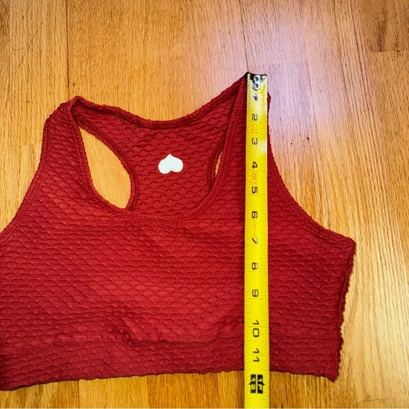 Booty by Brabants Croco Skin Scoop Top Crop Tank with Pads Supportive Orange OS - Picture 8 of 10